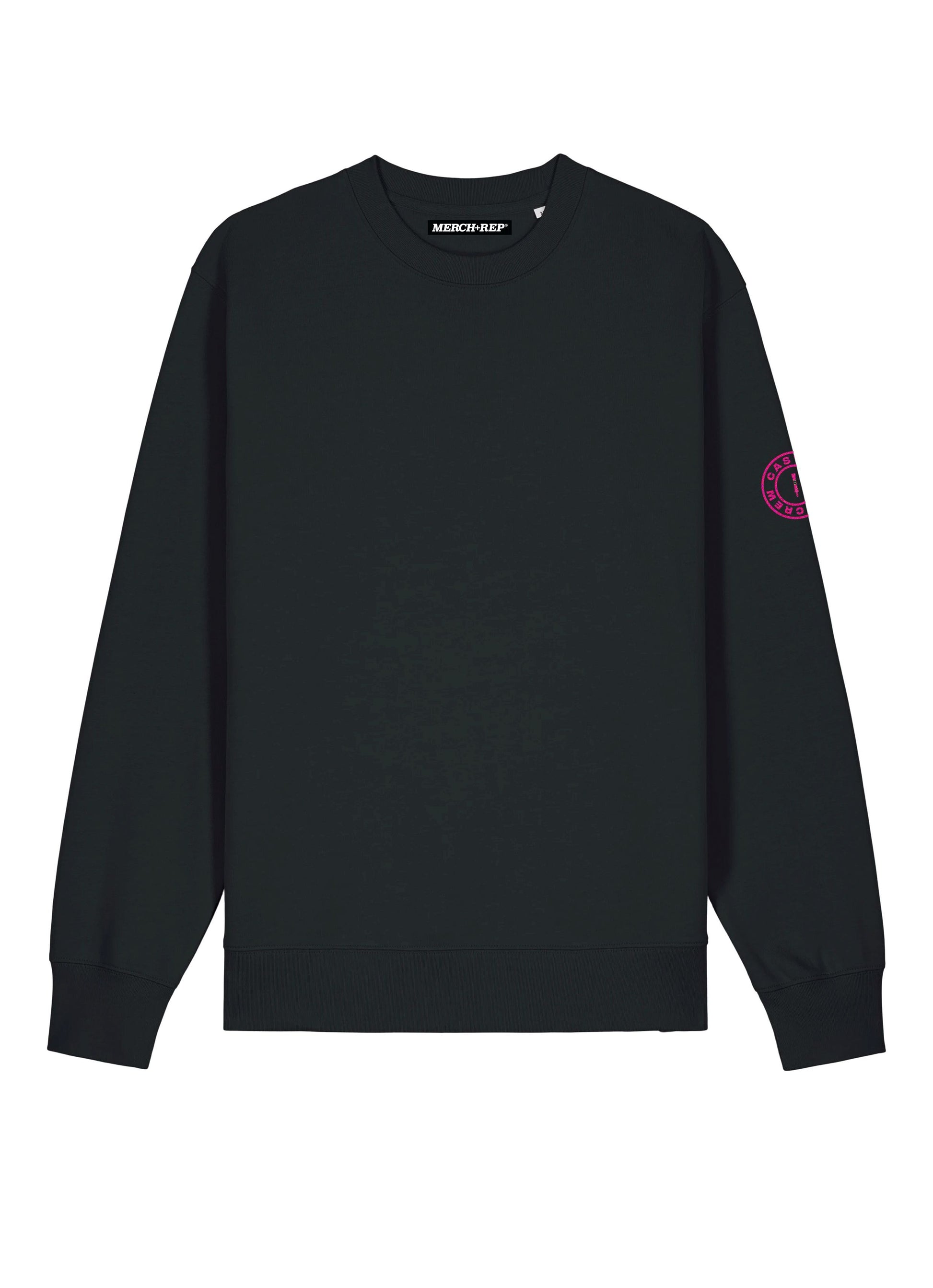 Black Printed Sweater Front
